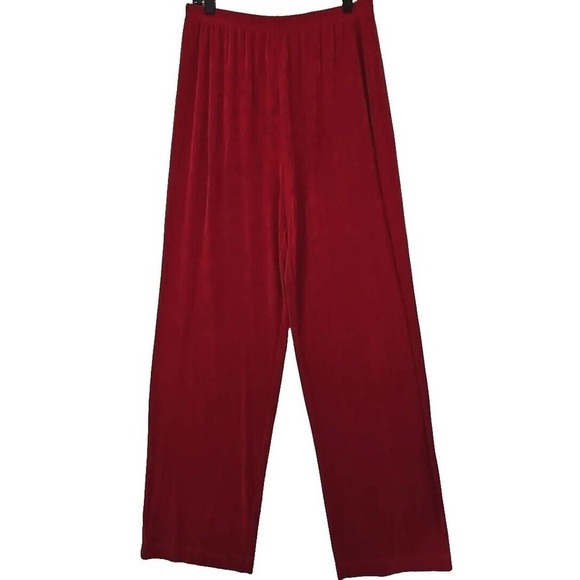 Drapers & Damons ~Woman Size XL~ Red Pull On Pants Slinky Elastic Waist. - Picture 3 of 12